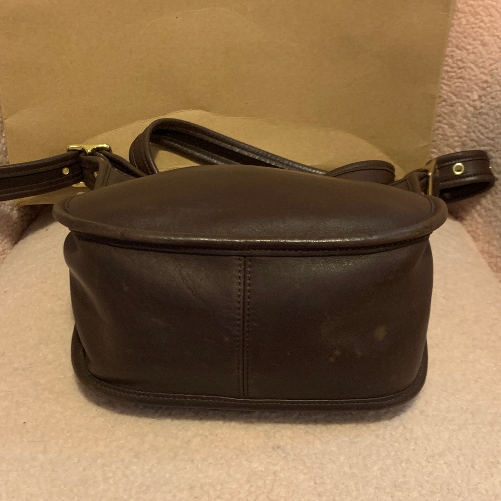 Coach Dark Brown Leather Crossbody Shoulder Bag - Picture 6 of 16